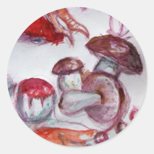 MAGISCHE FOLLETT DER MUSHROOME RUNDER AUFKLEBER