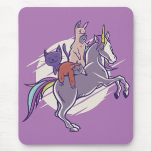 Magische Freunde   Einhorn, Alpaca, Kitten, Sloth Mousepad