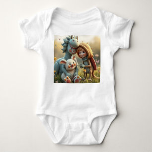 „Magische Freunde im Blütenland“ Baby Strampler