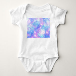 Magische Galaxie: Pink Blue Star Print Baby Strampler