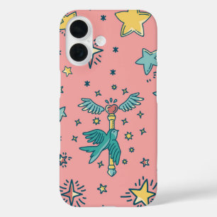 Magische Galaxie - Whimsikische Sterne & Wand iPhone 16 Hülle