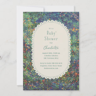 Magische Gartenhandbemalt Kinderdusche Einladung