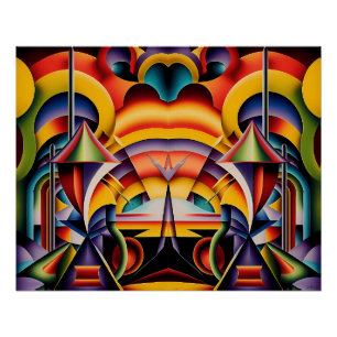 Magische Gesichter an magischen Orten Poster