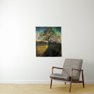 Magische Glühwürmchen traumhafte Landschaft Wandteppich