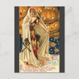 Magische Halloween-Grüße Postkarte