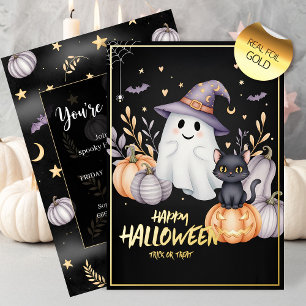 Magische Halloween-Party Folieneinladung