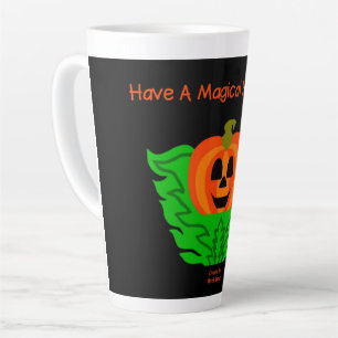Magische Halloween Pumpkin Große Latte Tasse