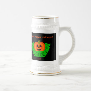 Magische Halloween Pumpkin Stein Tasse