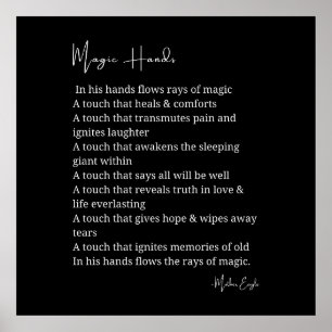 Magische Hände Liebe Gedicht Poster Wand Dekoratio