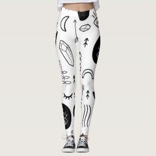 Magische Hände, Mond, ethnisches Muster. Leggings