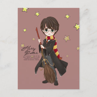 Magische HARRY POTTER™ Wasserfarbe Einladungspostkarte