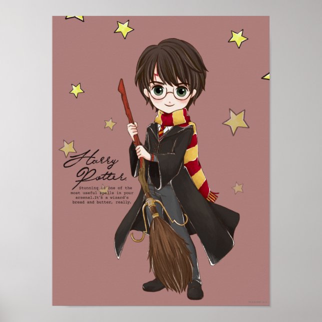 Magische HARRY POTTER™ Wasserfarbe Poster (Vorne)