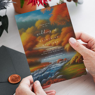 Magische Herbsthochzeit - Romantische Reverie Einladung