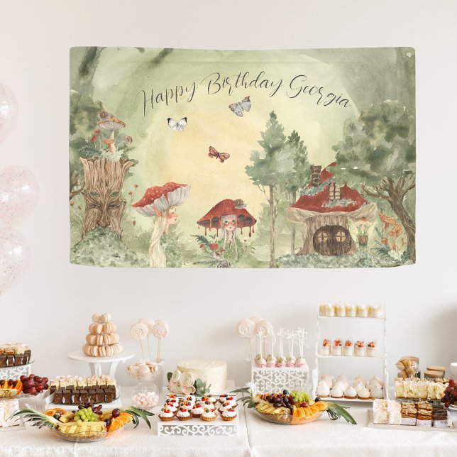 Magische Herbstwald-Fairy | Geburtstag Banner (Von Creator hochgeladen)