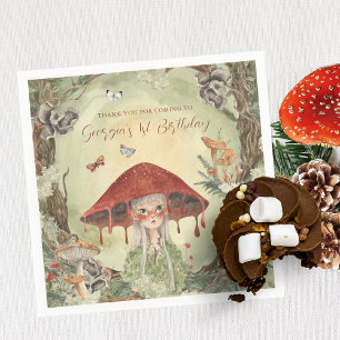 Magische Herbstwald-Fairy   Geburtstag Serviette