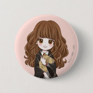 Magische Hermione Granger Wasserfarbe Button
