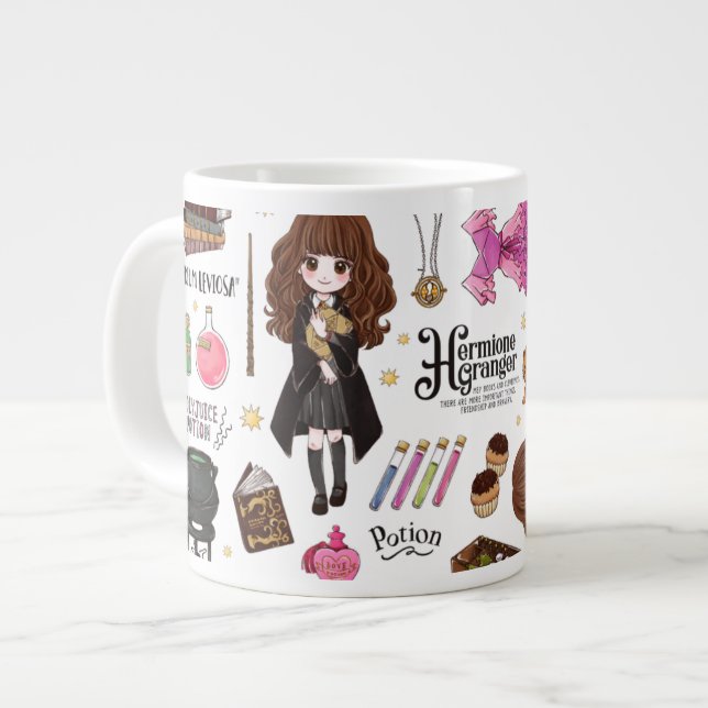 Magische Hermione Granger Wasserfarbe Jumbo-Tasse (Vorderseite Links)
