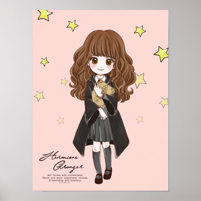 Magische Hermione Granger Wasserfarbe Poster (Vorne)