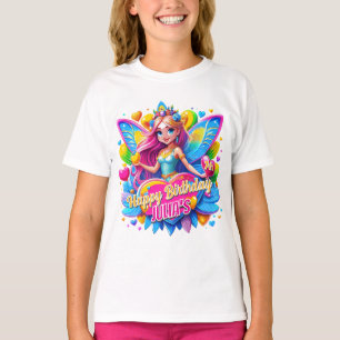 Magische Herz-Fee Regenbogen-Flügel, Geburtstagsge T-Shirt