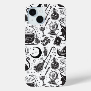 Magische Hexe Whimsical Wiccan Heidin Schwarz & We Case-Mate iPhone Hülle