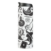 Magische Hexe Whimsical Wiccan Pagan Black & White