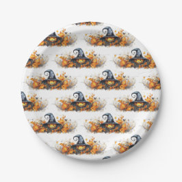 Magische Hexen und Zauberer-Halloween-Party Pappteller