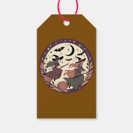 Magische Hexenflug - Halloween-Mondlichtszene Geschenkanhänger