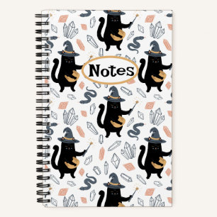 Magische Hexenkatze Halloween Notizbuch