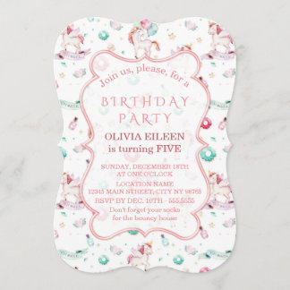 Magische Hörner Geburtstagsparty Girl jeden Alters Einladung