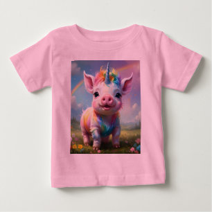 "Magische Hufe: Das Regenbogen-Einhorn-Schwein" Baby T-shirt