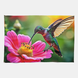 Magische Hummingbird Moments Design Geschirrtuch