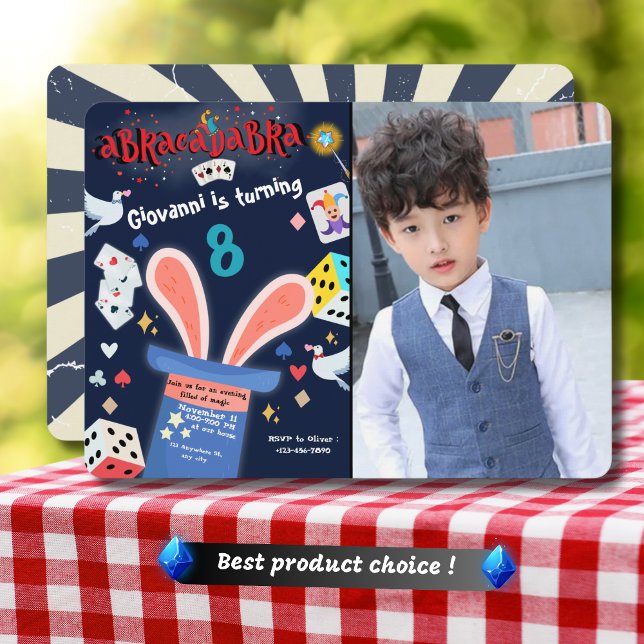 Magische Illusion Geburtstag Einladung Custom Foto (Von Creator hochgeladen)