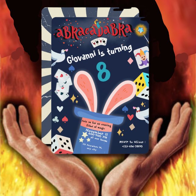 Magische Illusionen Geburtstagsparty Einladung Sho (Von Creator hochgeladen)