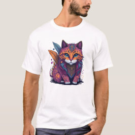 Magische IllustrationWasserfarbe Katze Boho Katze  T-Shirt