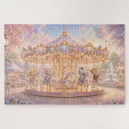 Magische Karussellträume im Dschungel Puzzle