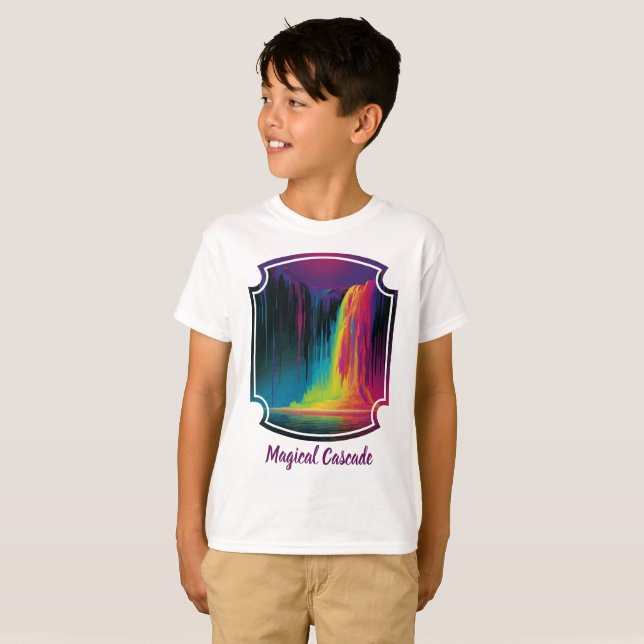 Magische Kaskade, fesselnde Ruhe T-Shirt (Vorne ganz)