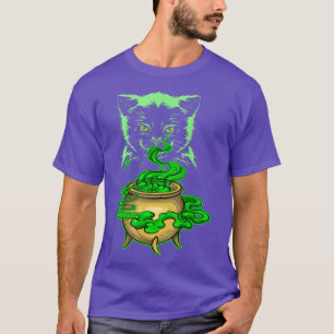 Magische Katze Hexenkult Alchemy Wicca Hexerei T-Shirt