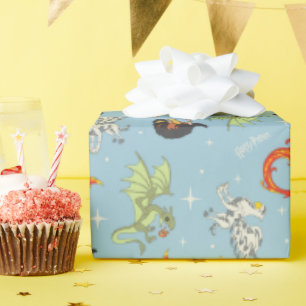 Magische Kreaturen im Vintage-Muster Geschenkpapier