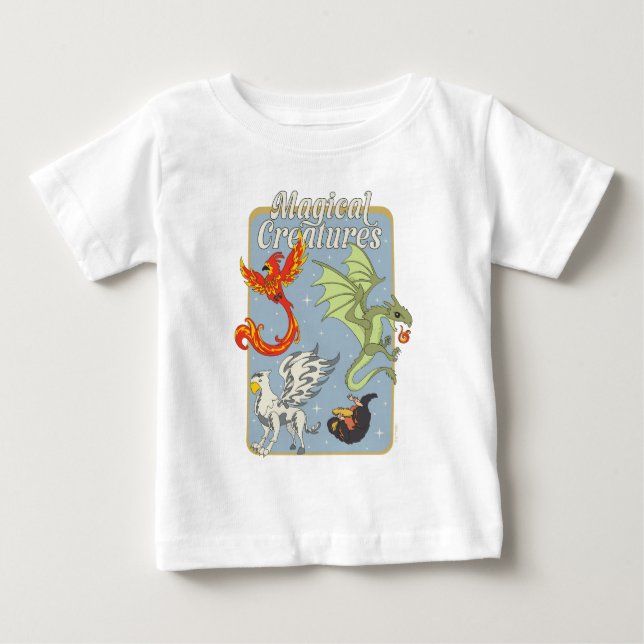 Magische Kreaturen Vintage Grafik Baby T-shirt (Vorderseite)