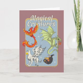 Magische Kreaturen Vintage-Grafik Karte