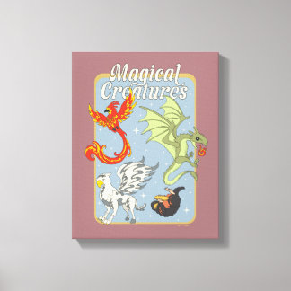 Magische Kreaturen Vintage Grafik Leinwanddruck