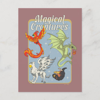Magische Kreaturen Vintage Grafik Postkarte