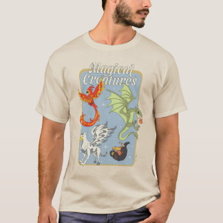 Magische Kreaturen Vintage Grafik T-Shirt