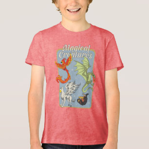 Magische Kreaturen Vintage Grafik Tri-Blend Shirt