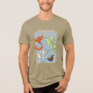 Magische Kreaturen Vintage Grafik Tri-Blend Shirt
