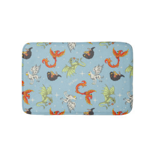 Magische Kreaturen Vintage-Muster Badematte