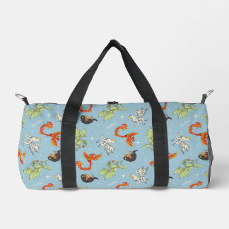 Magische Kreaturen Vintage-Muster Duffle Bag