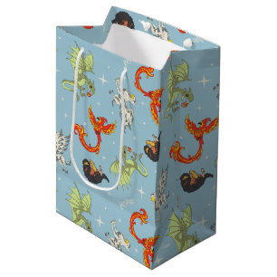 Magische Kreaturen Vintage-Muster Mittlere Geschenktüte