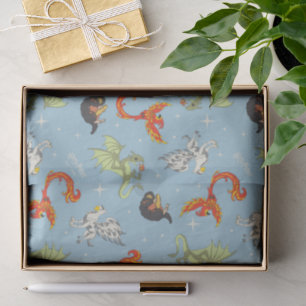 Magische Kreaturen Vintage-Muster Seidenpapier