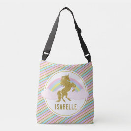 Magische kundengerechte Regenbogen-Einhorn-Tasche Tragetaschen Mit Langen Trägern